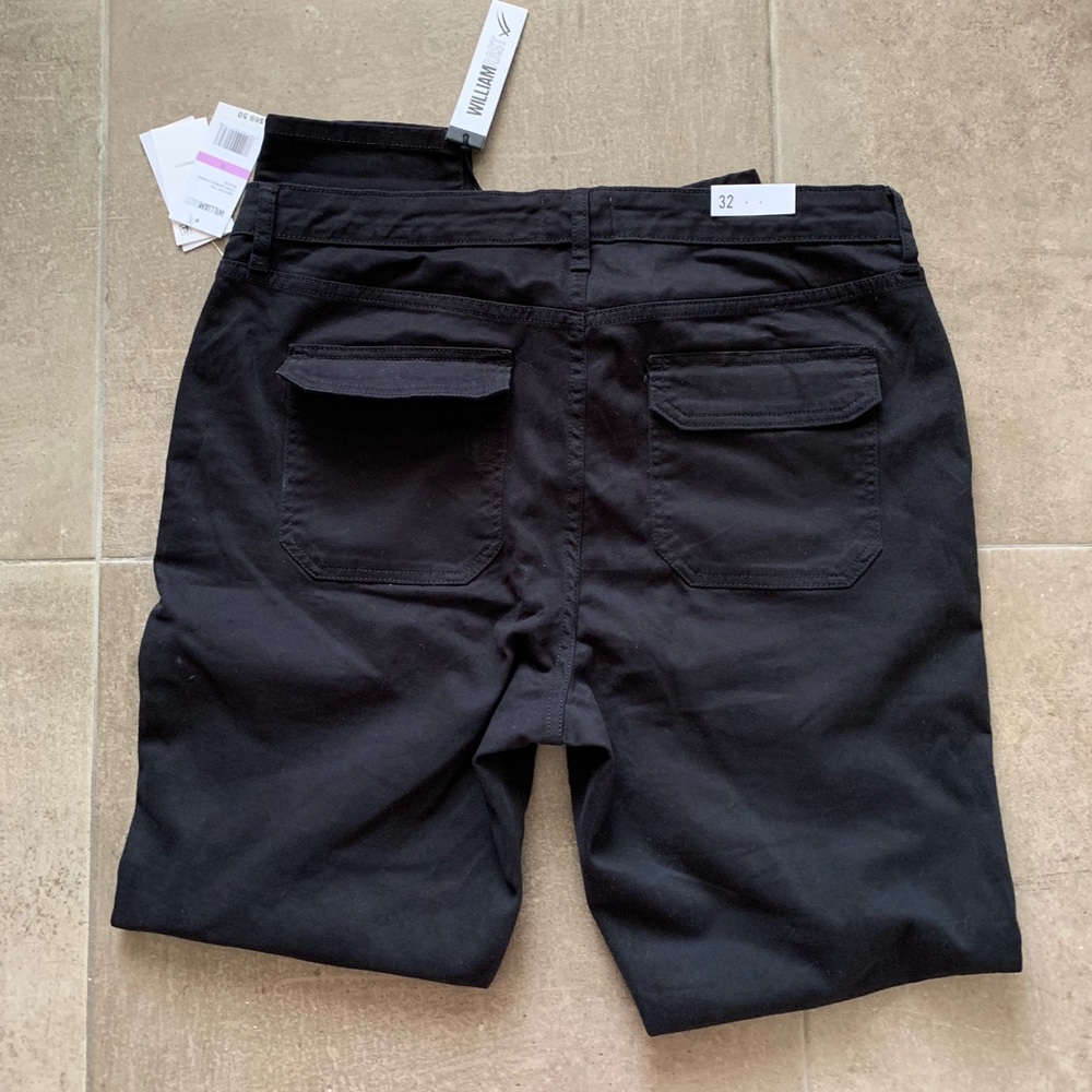 NWT William Rast Jane Skinny Cargo Black Pants